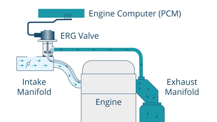 Exhaust system: Exhaust gaz recirculation valve